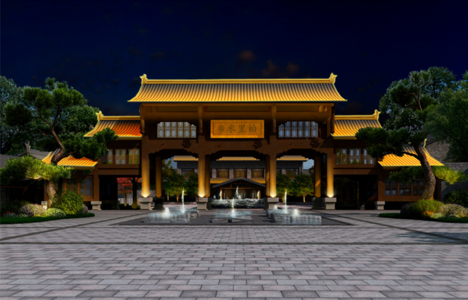 柏里水乡夜景亮化